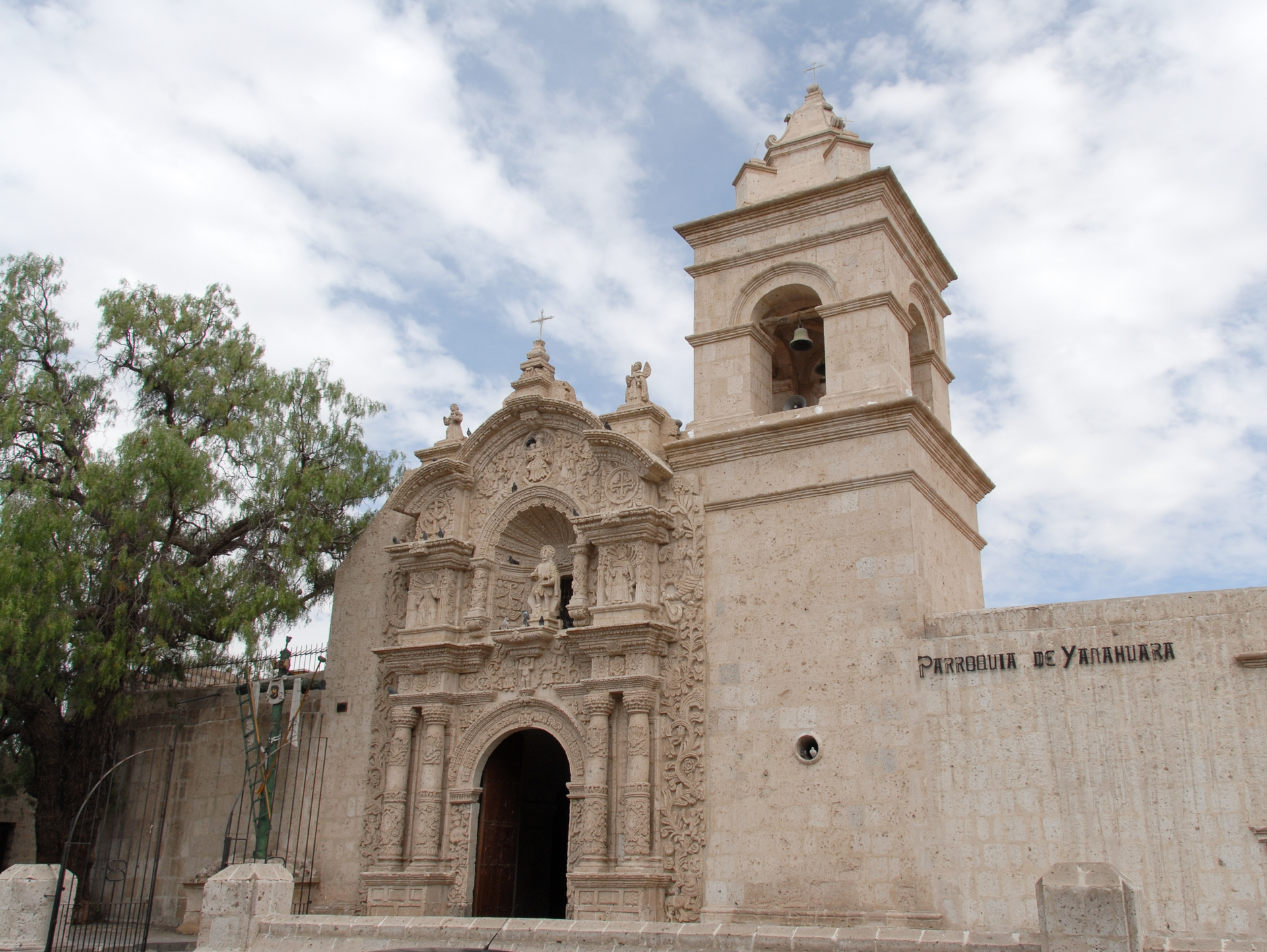 The historic San Lázaro church in Arequipa, Peru