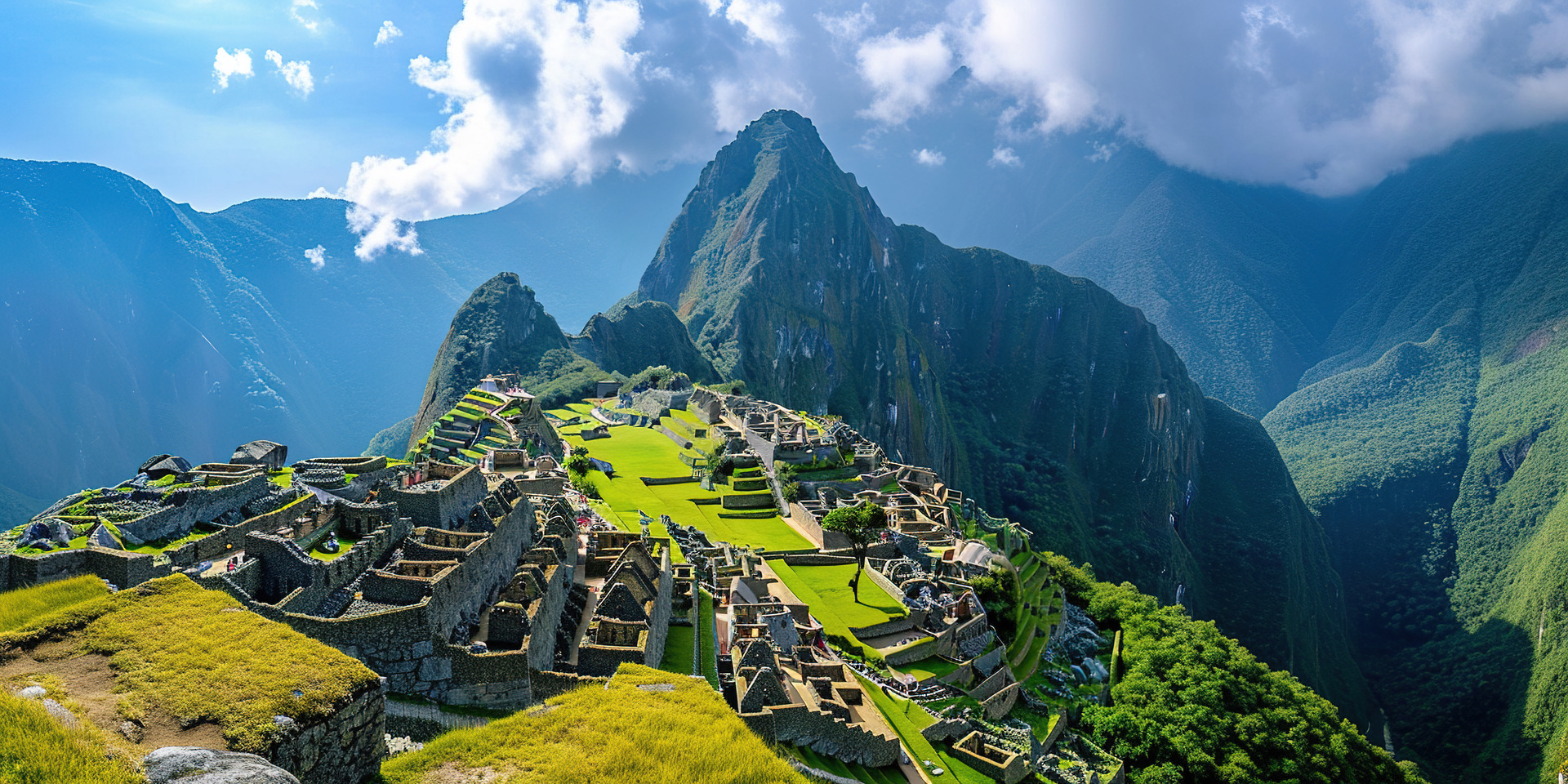 Machu Picchu high in the Peruvian Andes