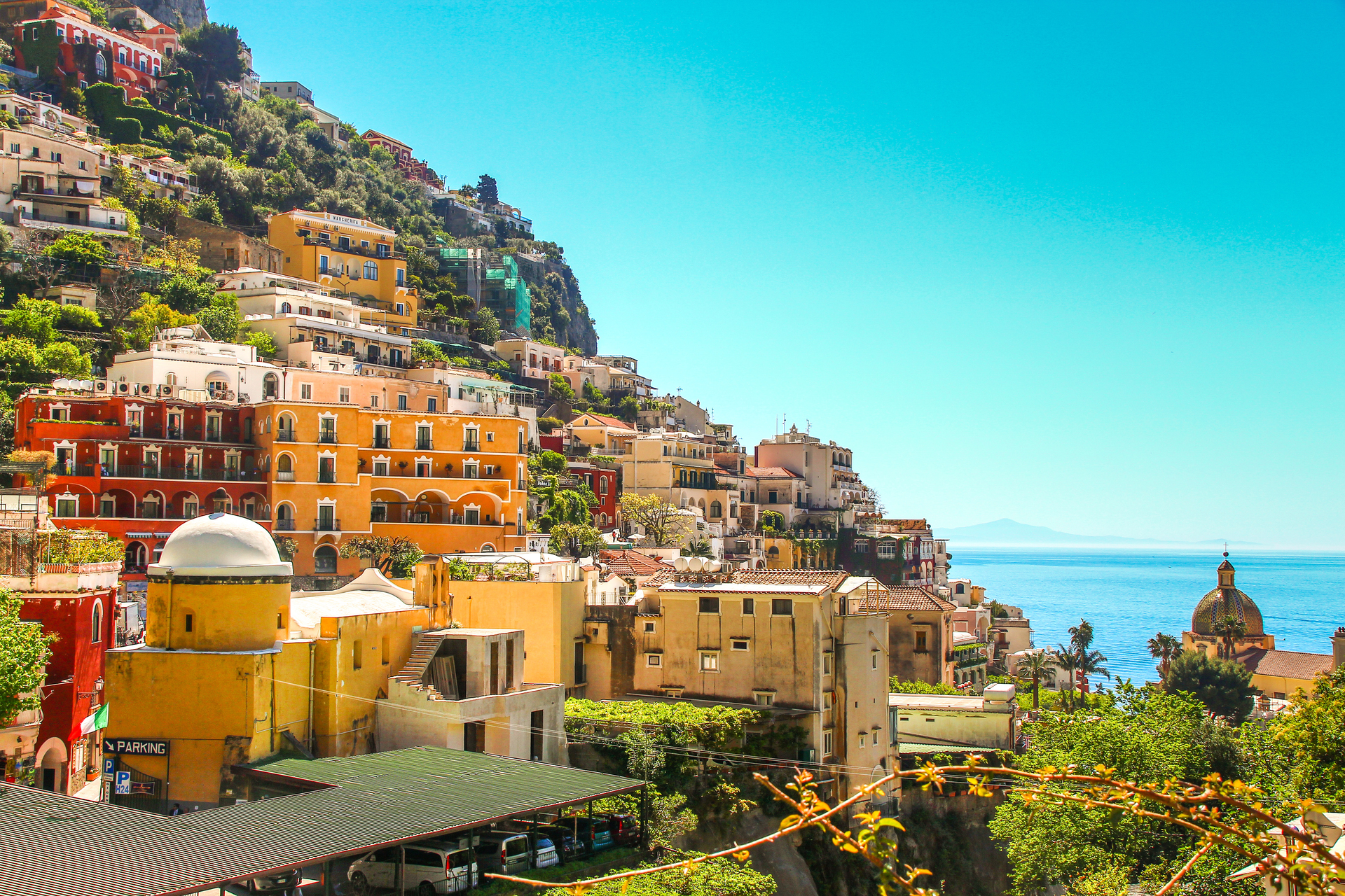 Positano tumbling down the cliffs of Italy's Amalfi Coast